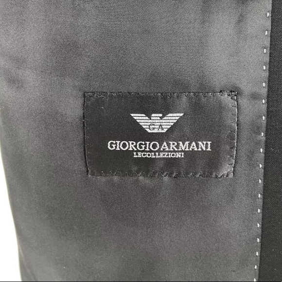 Giorgio Armani Le Collezioni Wool Jacket Black Italian size 54 - Picture 11 of 12